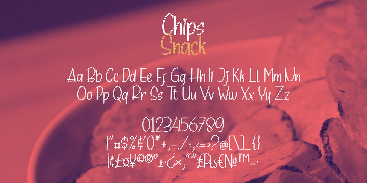 Chips Snack Solid Font preview